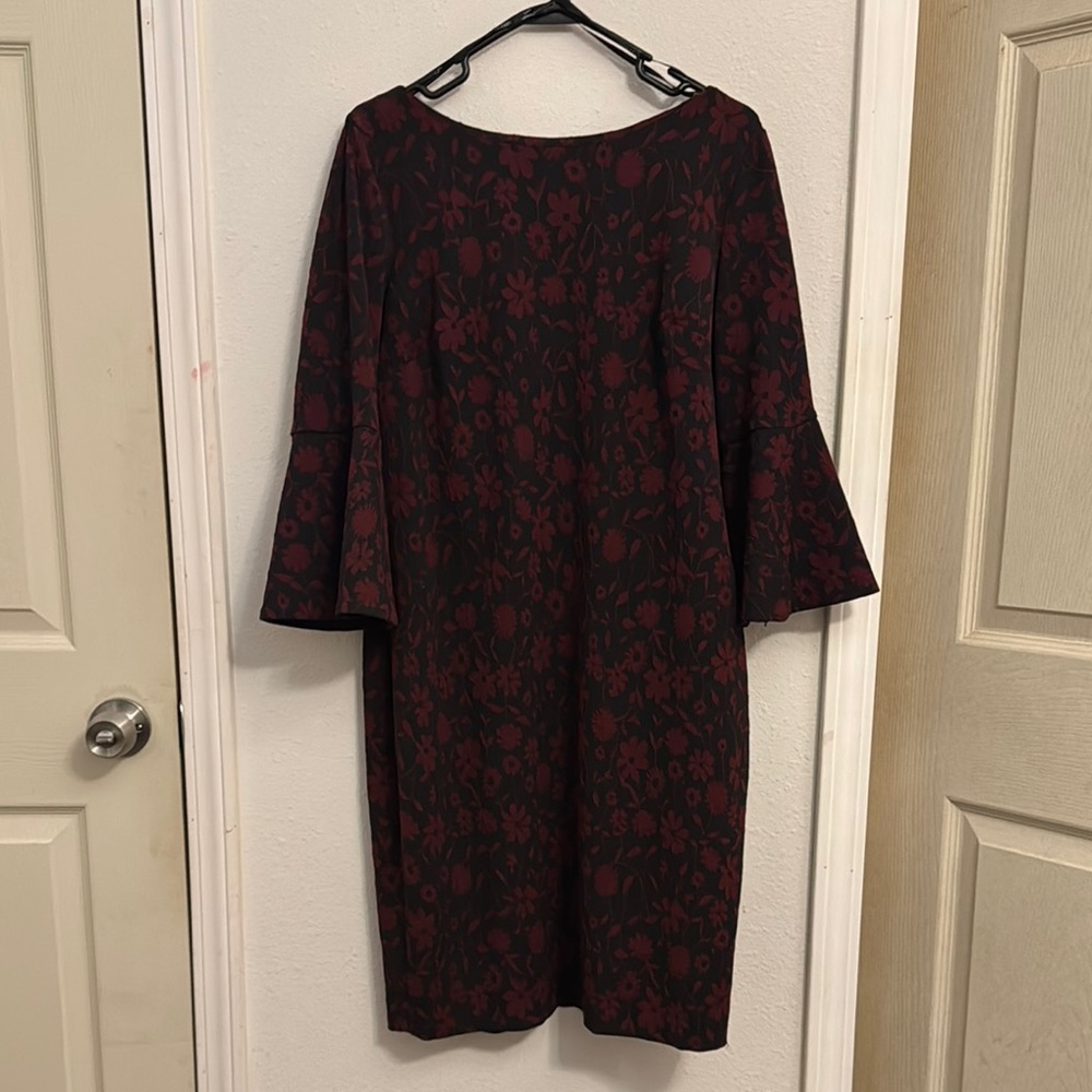 Calvin Klein Floral Bell Sleeve Dress